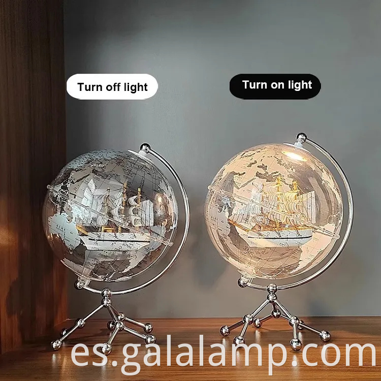 Lámpara mundial de 8 pulgadas de 8 pulgadas para el hogar y la oficina Dé Cor